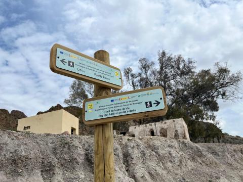 Obras de adecuación del nuevo sendero de acceso al yacimiento de Fuente Álamo