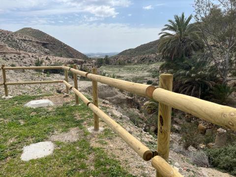 Obras de adecuación del nuevo sendero de acceso al yacimiento de Fuente Álamo